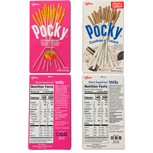 Pocky Variety Bundle – Strawberry & Cookies & Cream | 2-Pack Asian Snack Bundle
